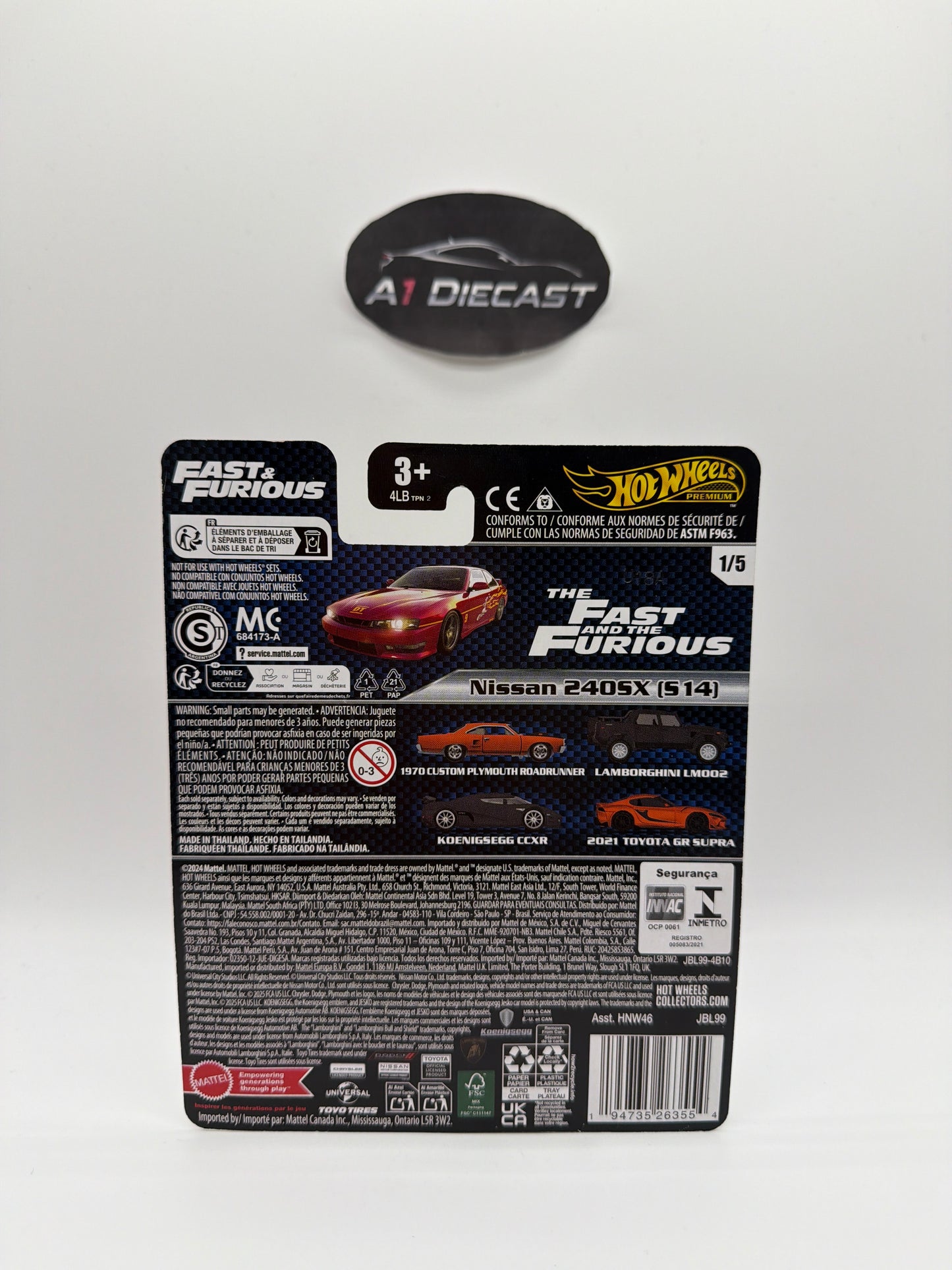 Hot Wheels Premium Fast & Furious Nissan 240SX (S14)