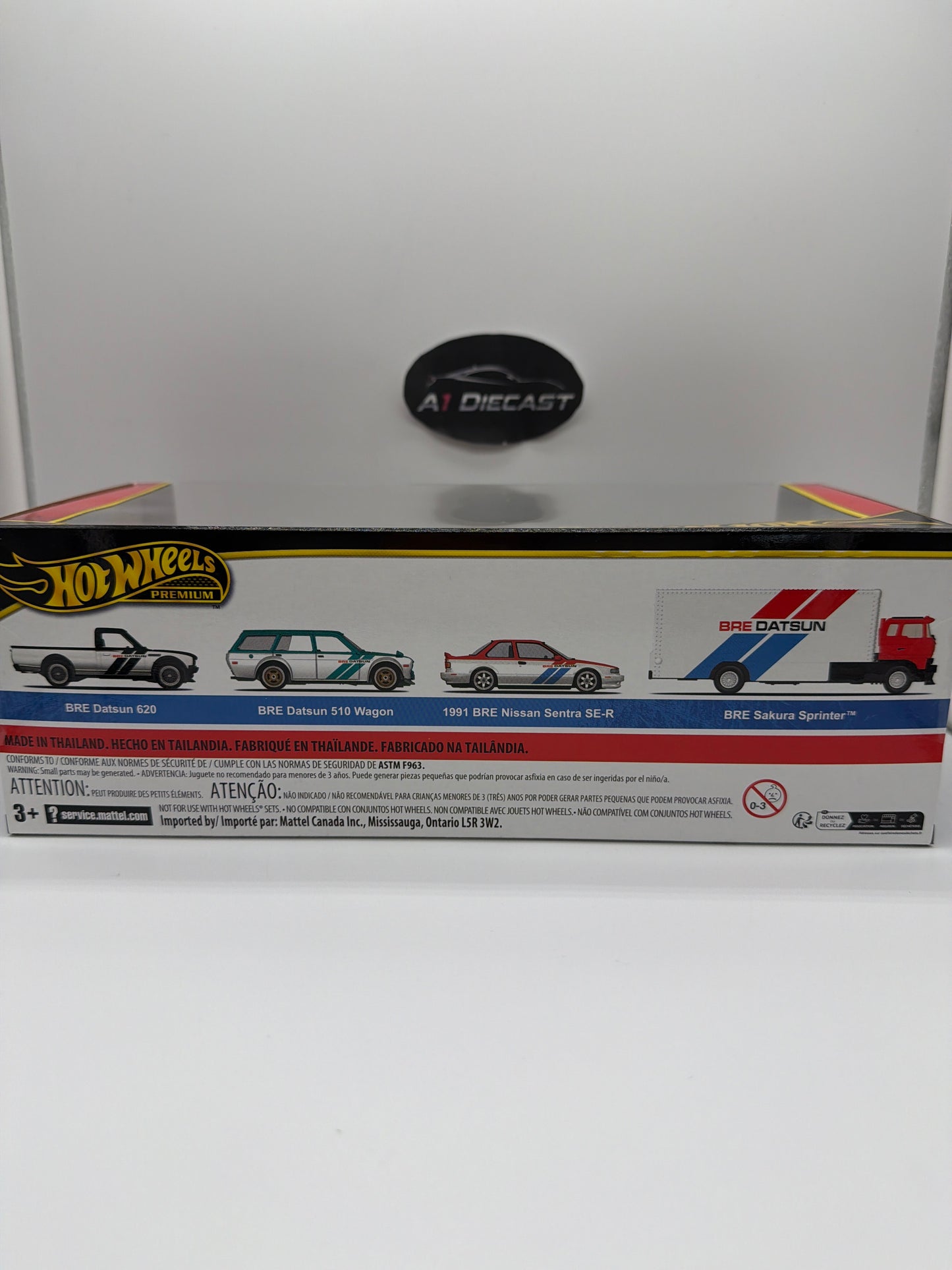 Hot Wheels Premium BRE Datsun 620, BRE Datsun 510 wagon, 1991 BRE Nissan Sentra SE-R & DRE Sakura Sprinter