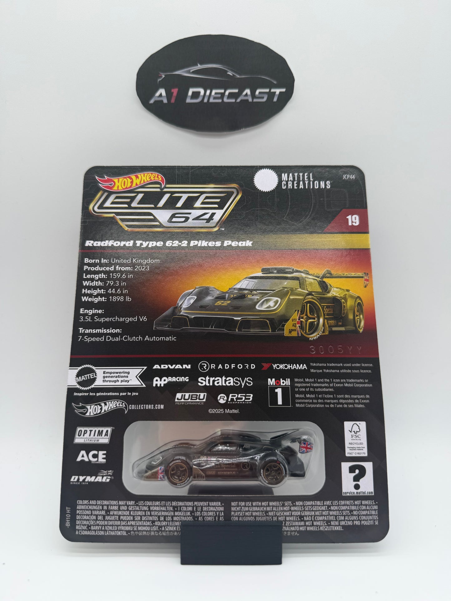 Hot Wheels Elite 64 Radford Type 62-2 Pikes Peak