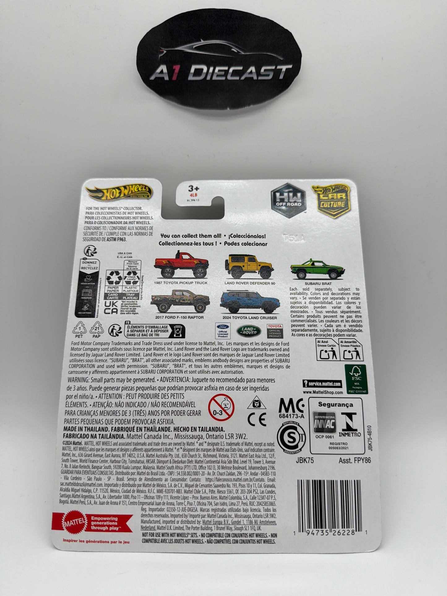 Hot Wheels Premium Car Culture 2024 Toyota Land Cruiser Chase