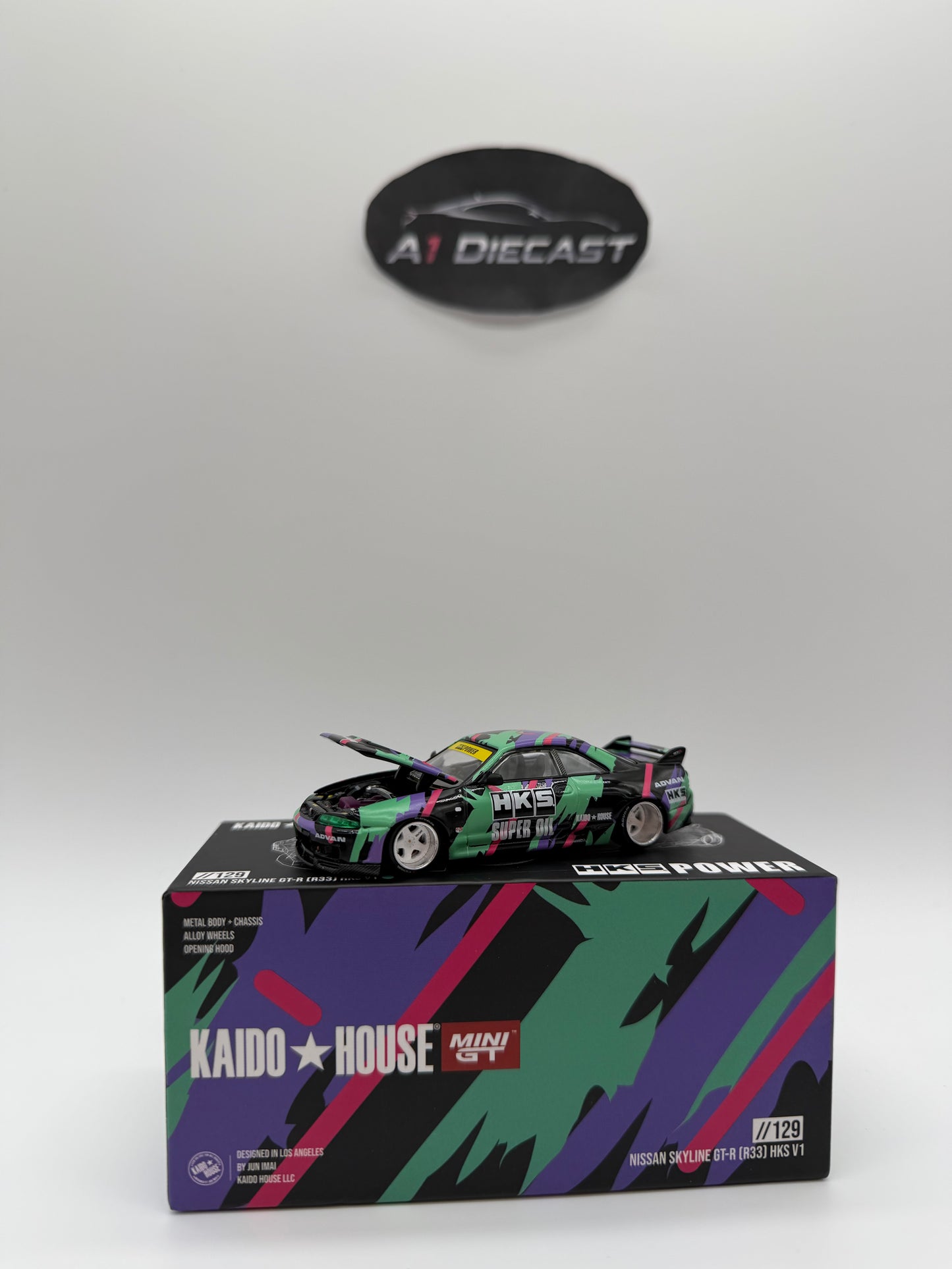 Kaido House Mini GT Nissan Skyline GT-R (R33) HKS V1