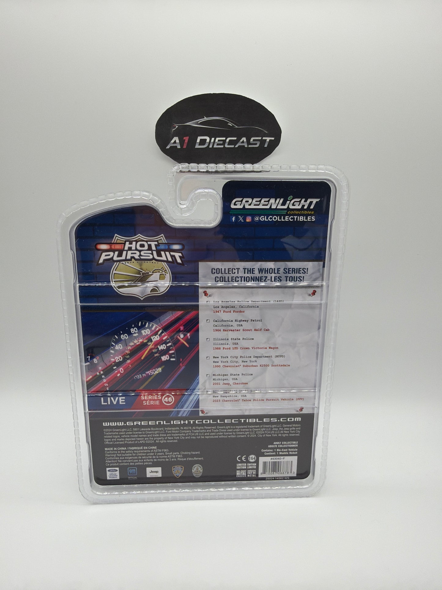 Greenlight Hot Pursuit 2023 Chevrolet Tahoe Police Pursuit Vehicle (PPV)