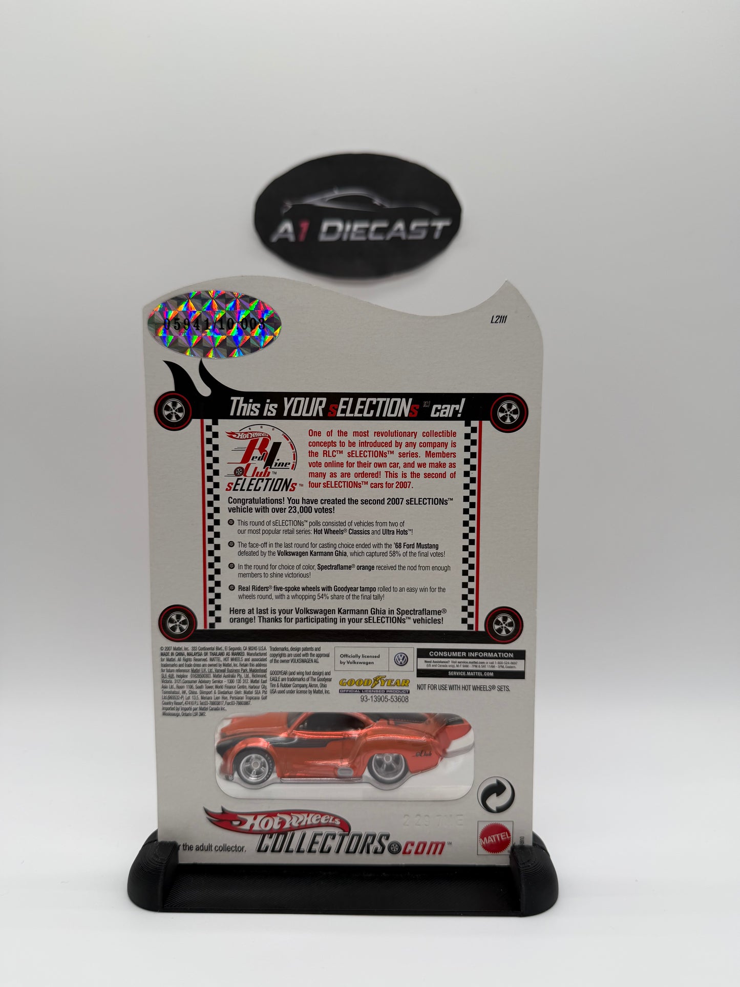 Hot Wheels Red Line Club Volkswagen Karmann Ghia