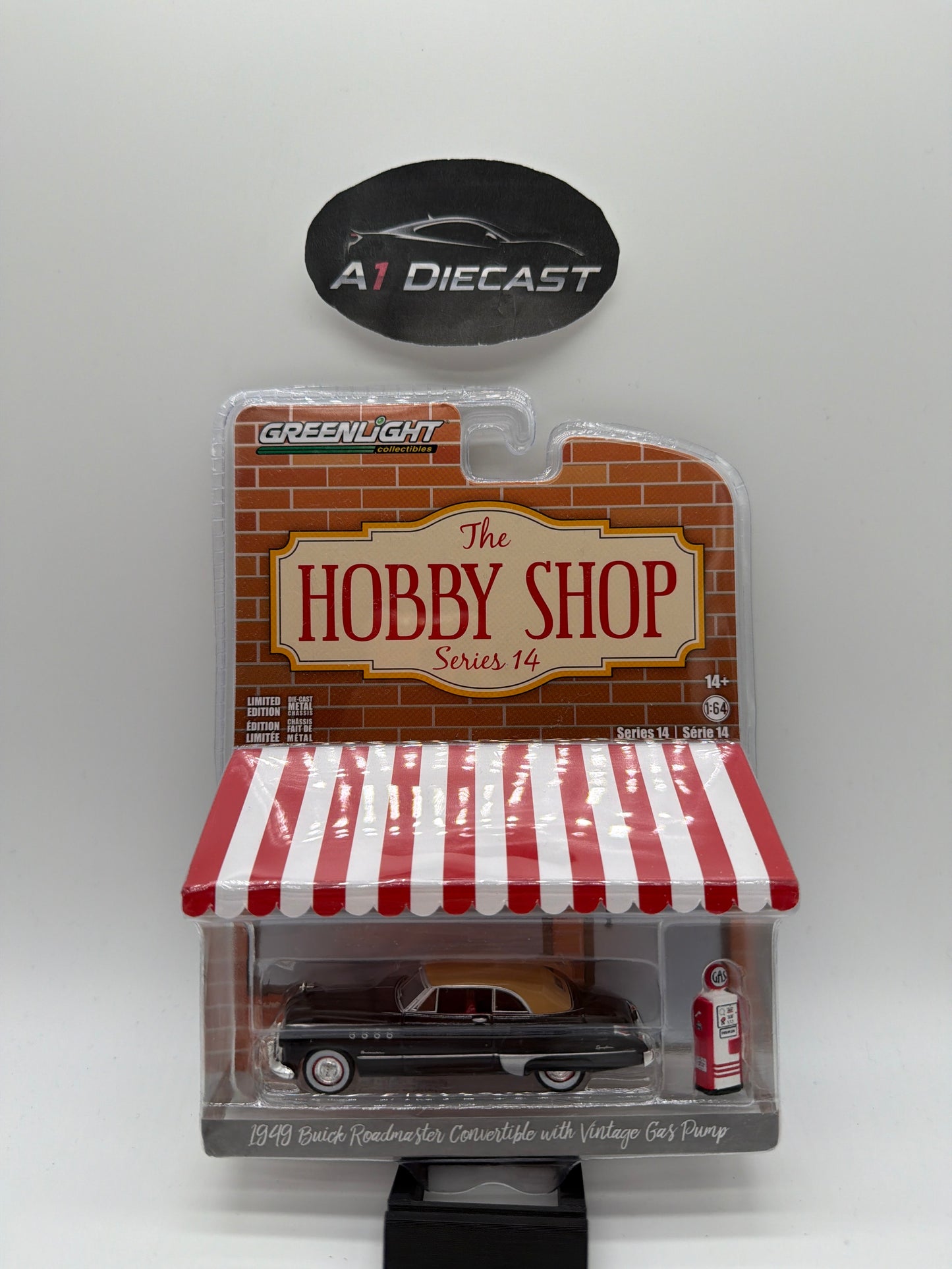 Greenlight The Hobby Shop 1949 Buick Roadmaster Convertible with Vintage Gas Pump