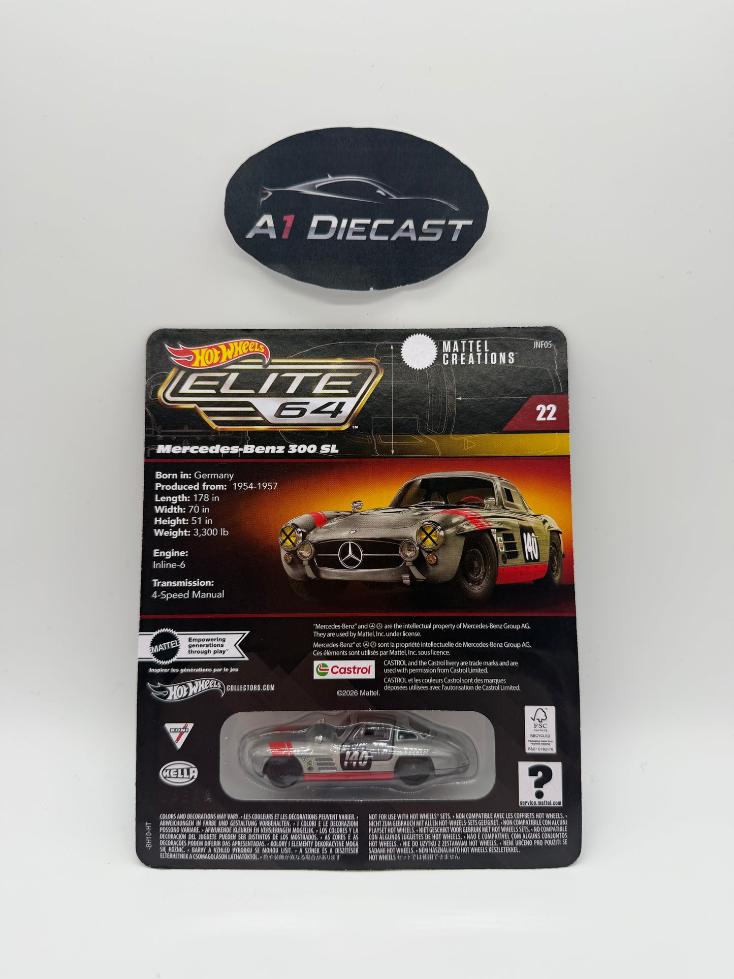 Hot Wheels Elite 64 Mercedes-Benz 300 SL