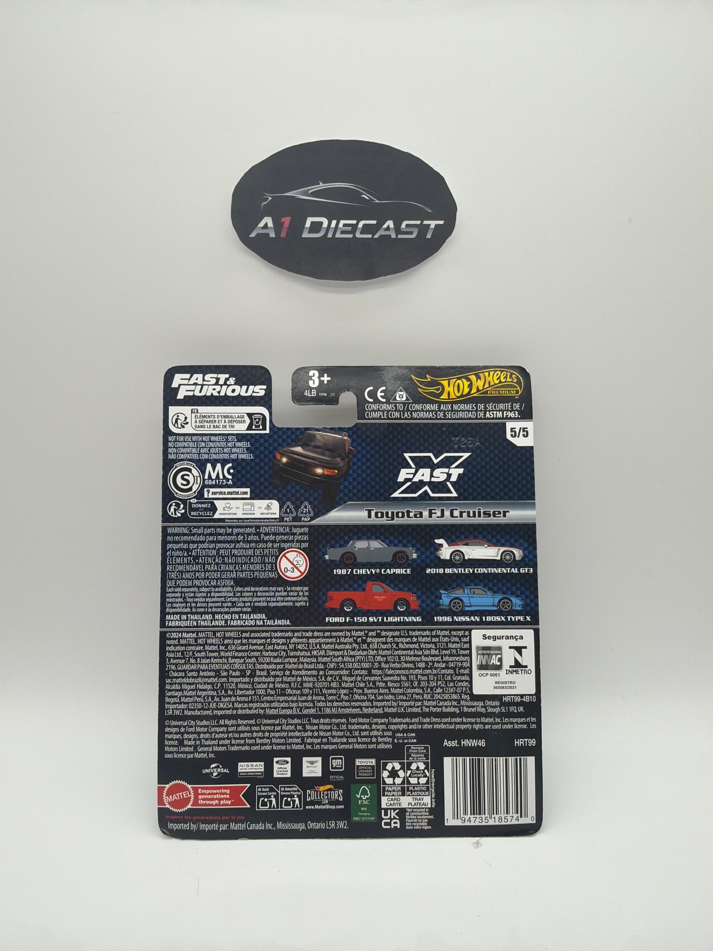 Hot Wheels Premium Fast & Furious Toyota FJ Cruiser