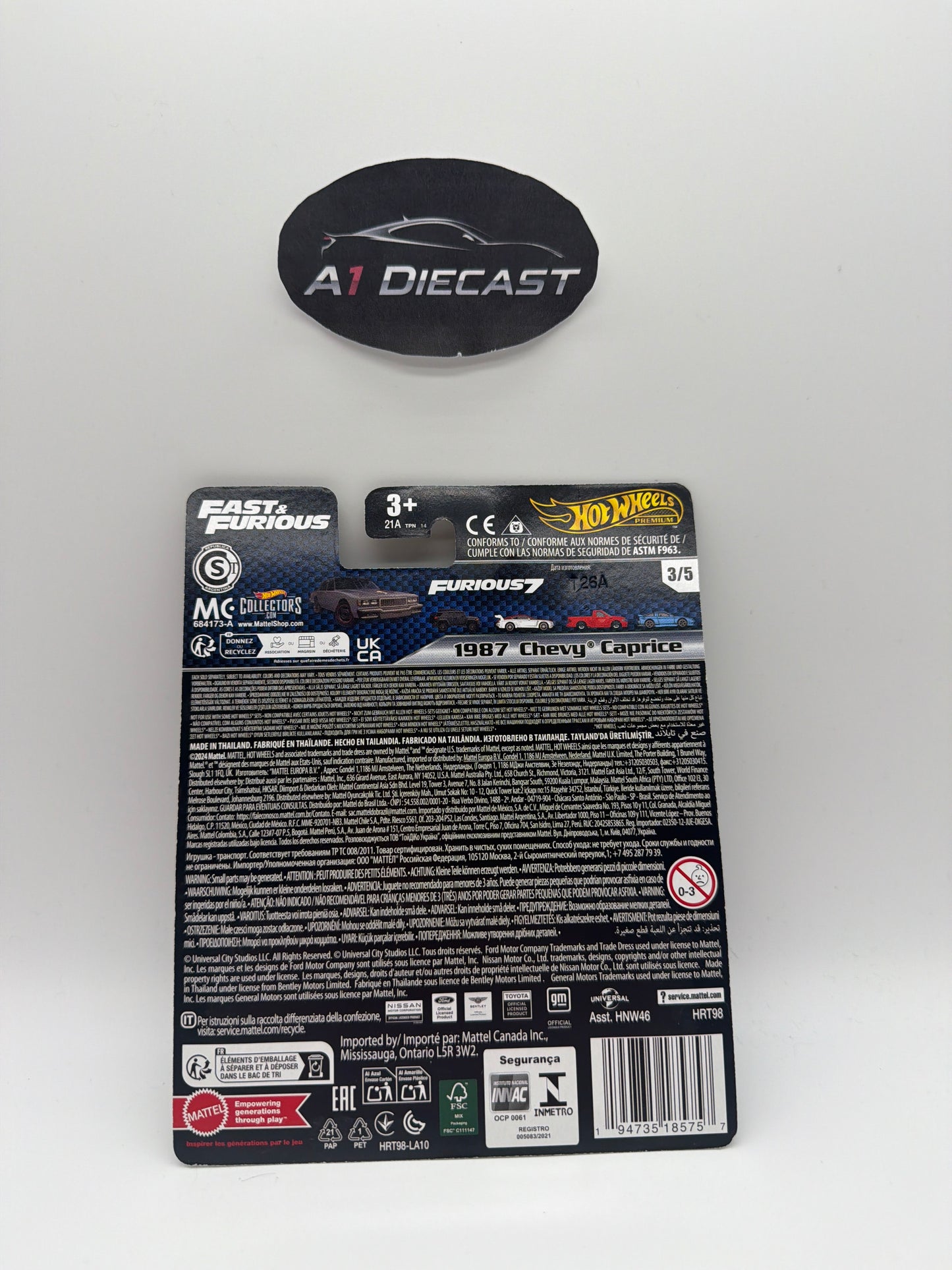 Hot Wheels Premium Fast & Furious 1987 Chevy Caprice