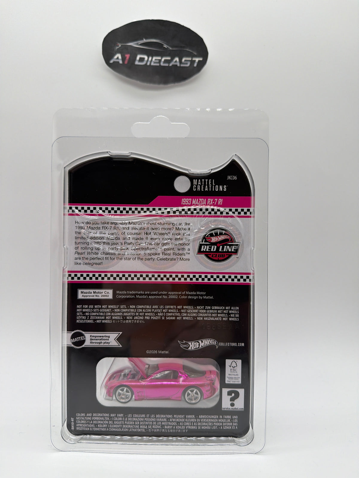 Hot Wheels Red Line Club 1993 Mazda RX-7 R1