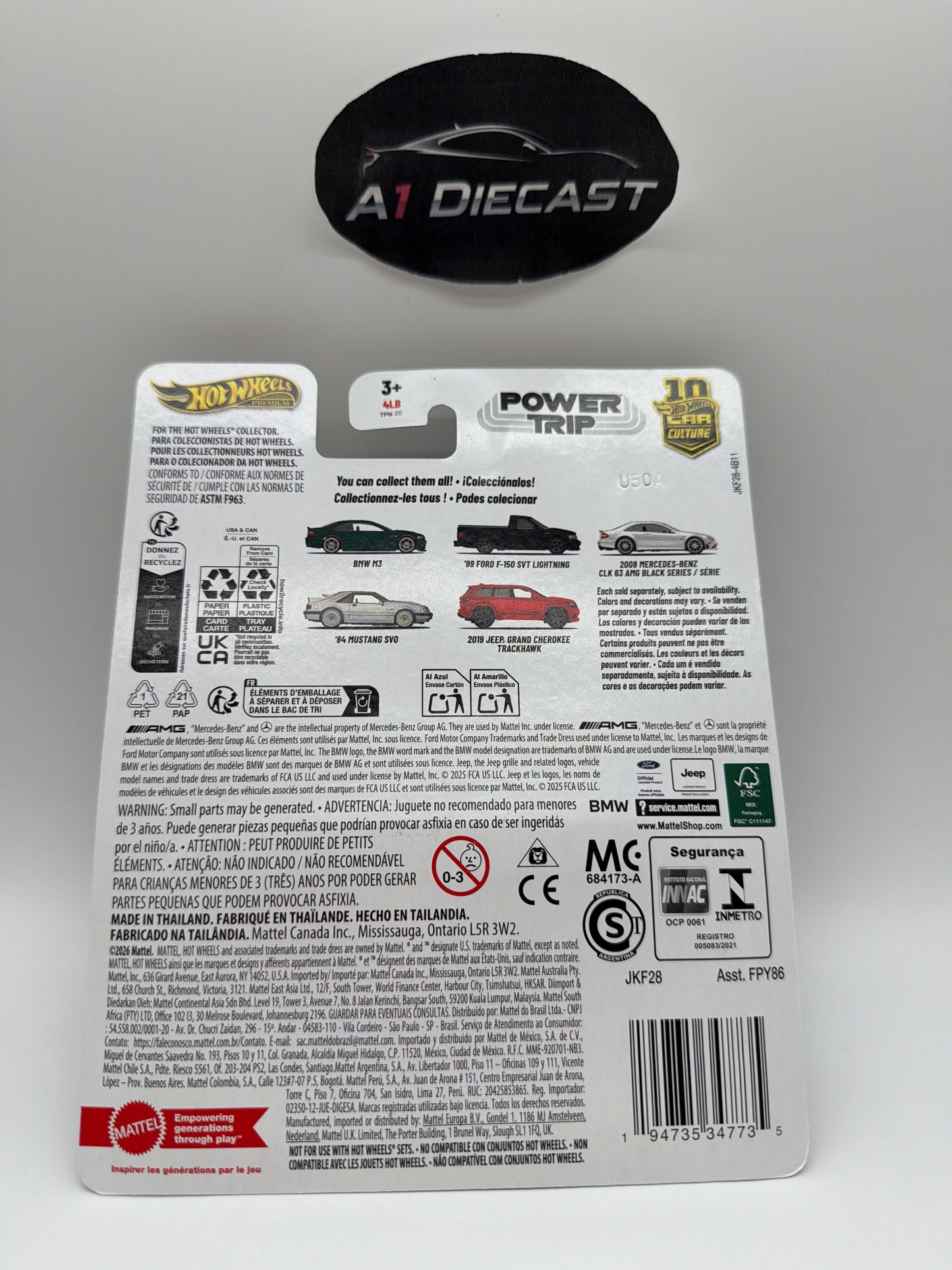 Hot Wheels Premium Car Culture 2019 Jeep Grand Cherokee Trackhawk
