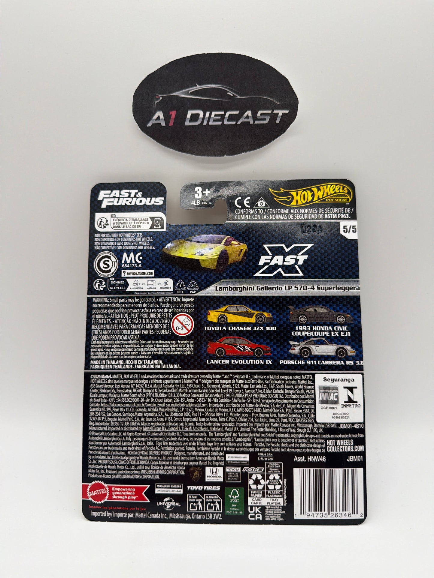 Hot Wheels Premium Fast & Furious Lamborghini Gallardo LP 570-4 Superleggera