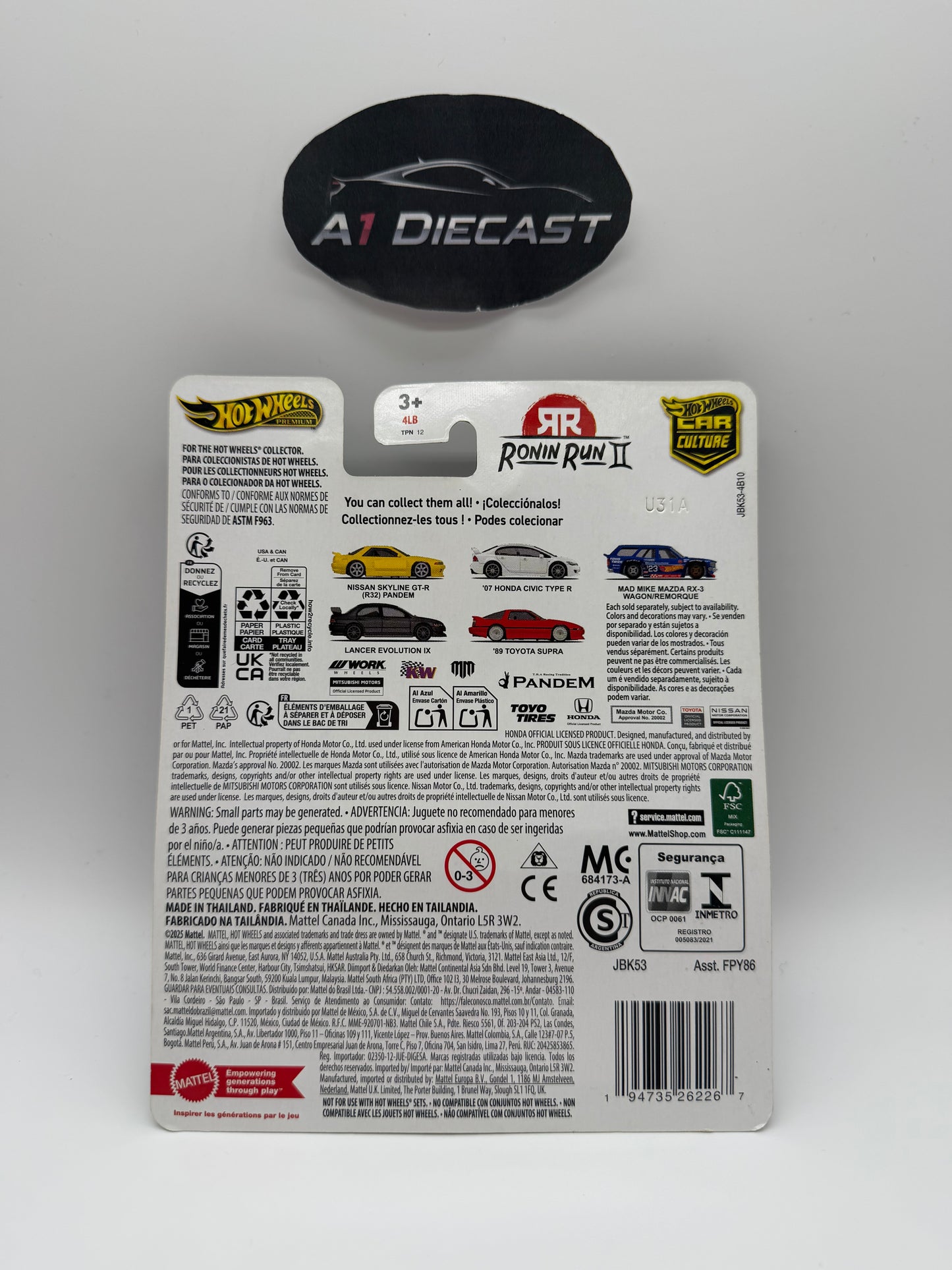 Hot Wheels Premium Car Culture Ronin Run II ‘07 Honda Civic Type R