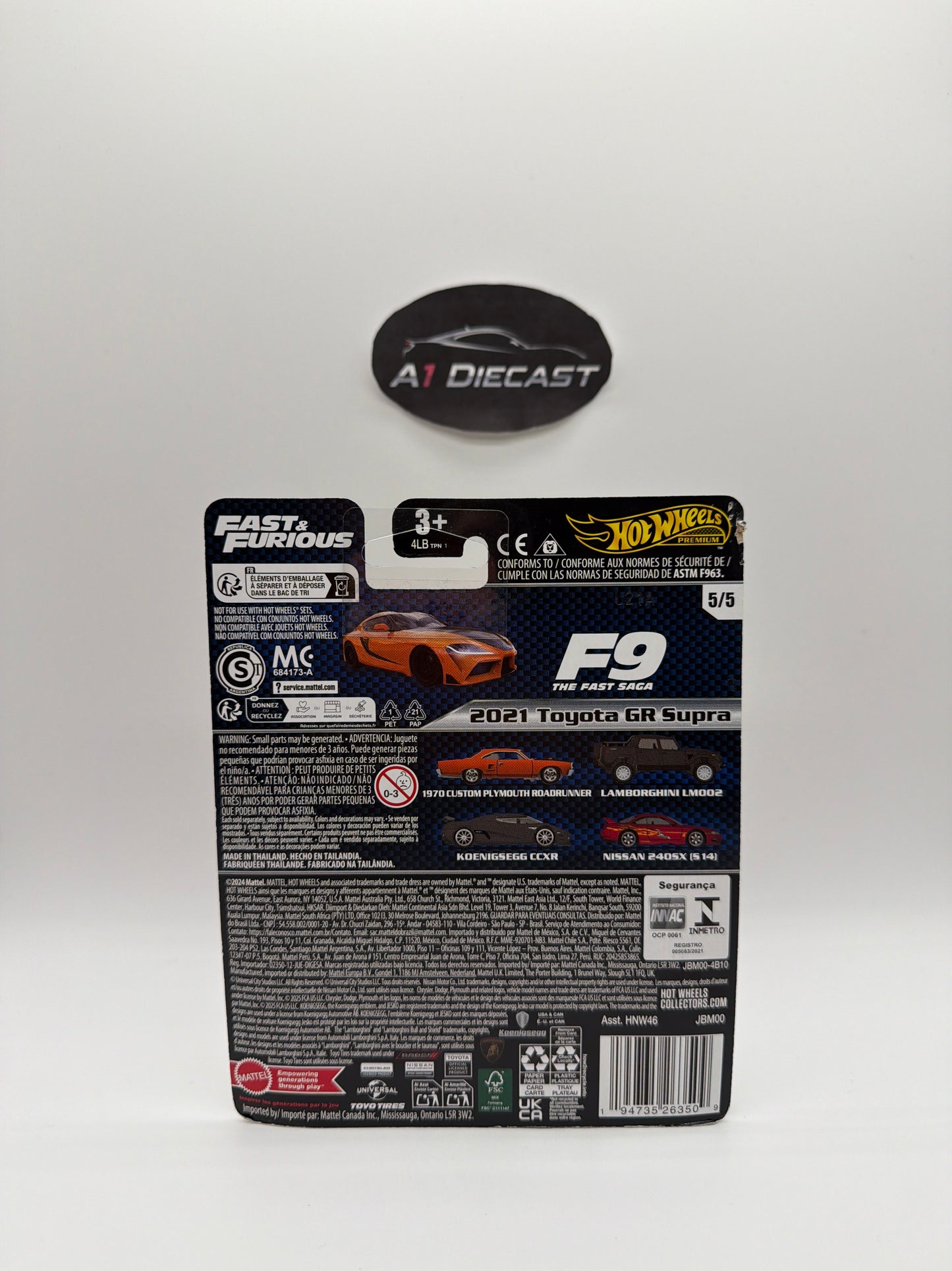 Hot Wheels Premium Fast & Furious 2021 Toyota GR Supra