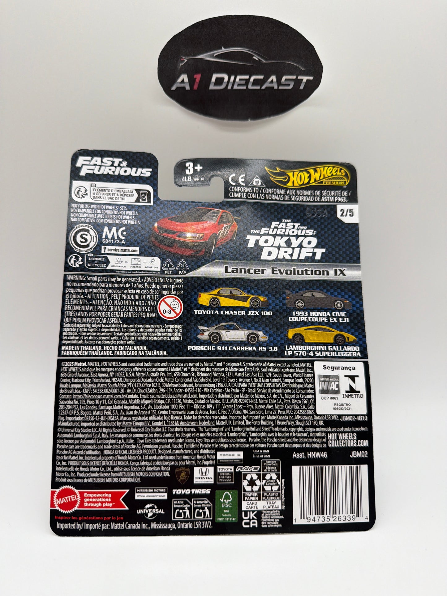 Hot Wheels Premium Fast & Furious Lancer Evolution IX