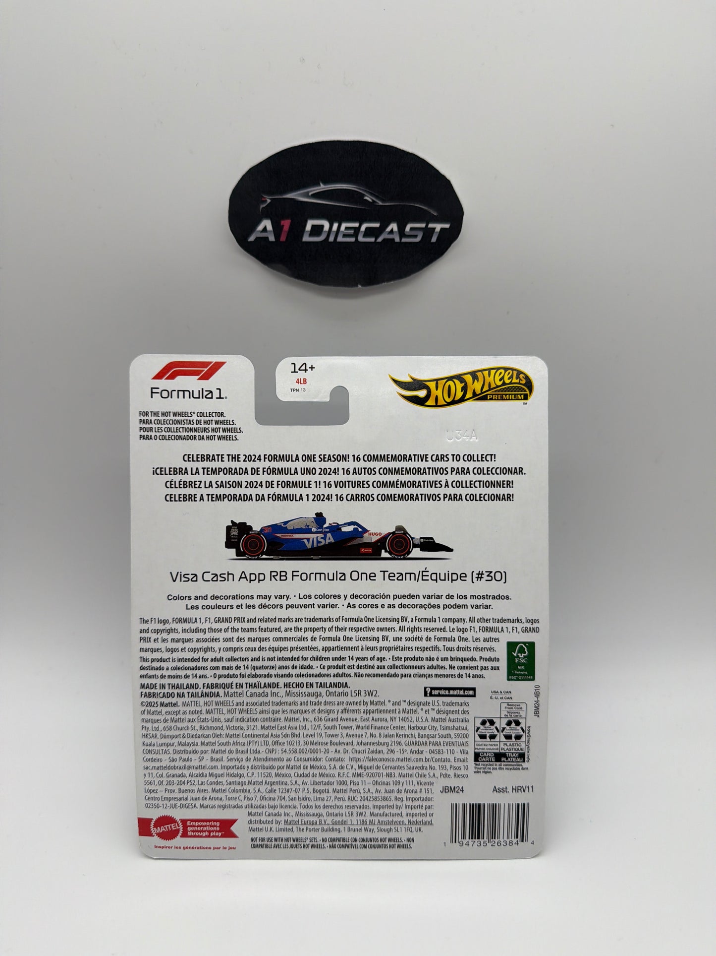 Hot Wheels Premium Visa Cash App RB Formula One Team/Équipe (#30)