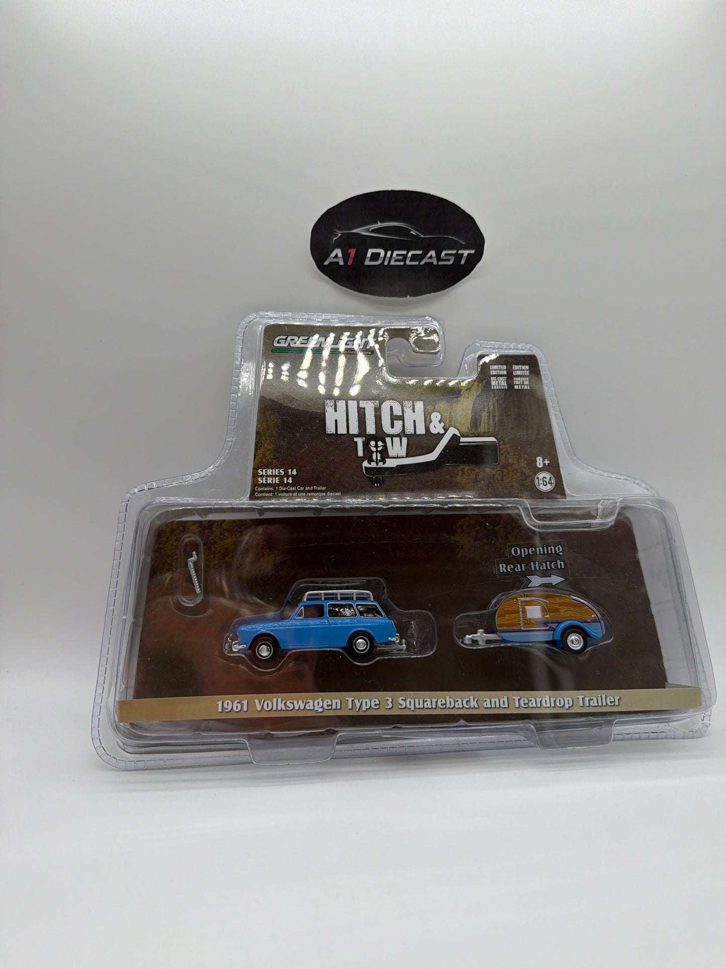 Greenlight Racing Hitch & Tow 1961 Volkswagen Type 3 Squareback and Teardrop Trailer