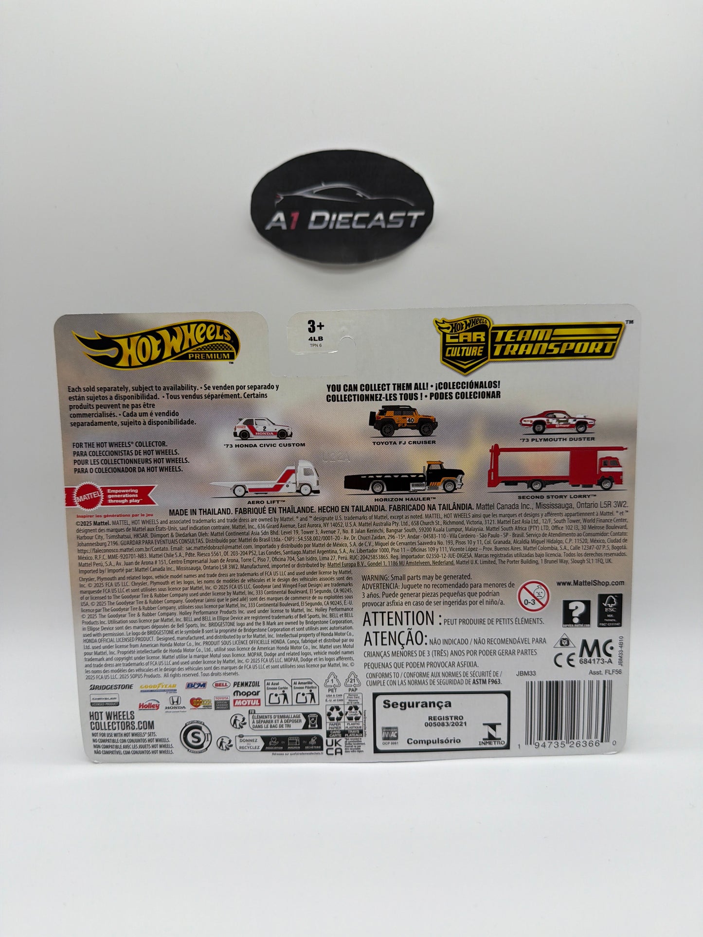 Hot Wheels Premium Car Culture Team Transport Toyota FJ Cruiser & Horizon Hauler