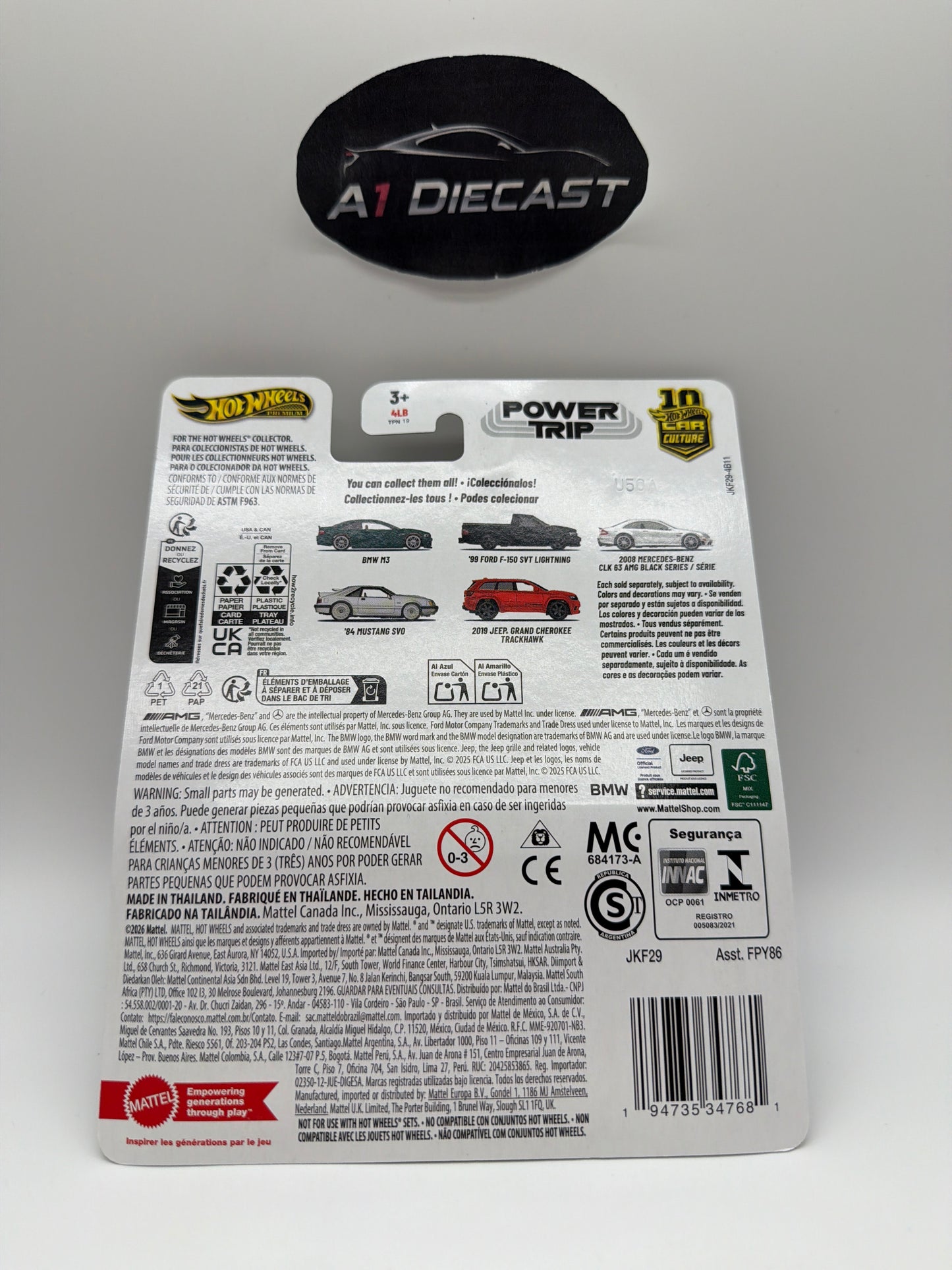 Hot Wheels Premium Car Culture 2008 Mercedes-Benz CLK 63 AMG Black Series/Série