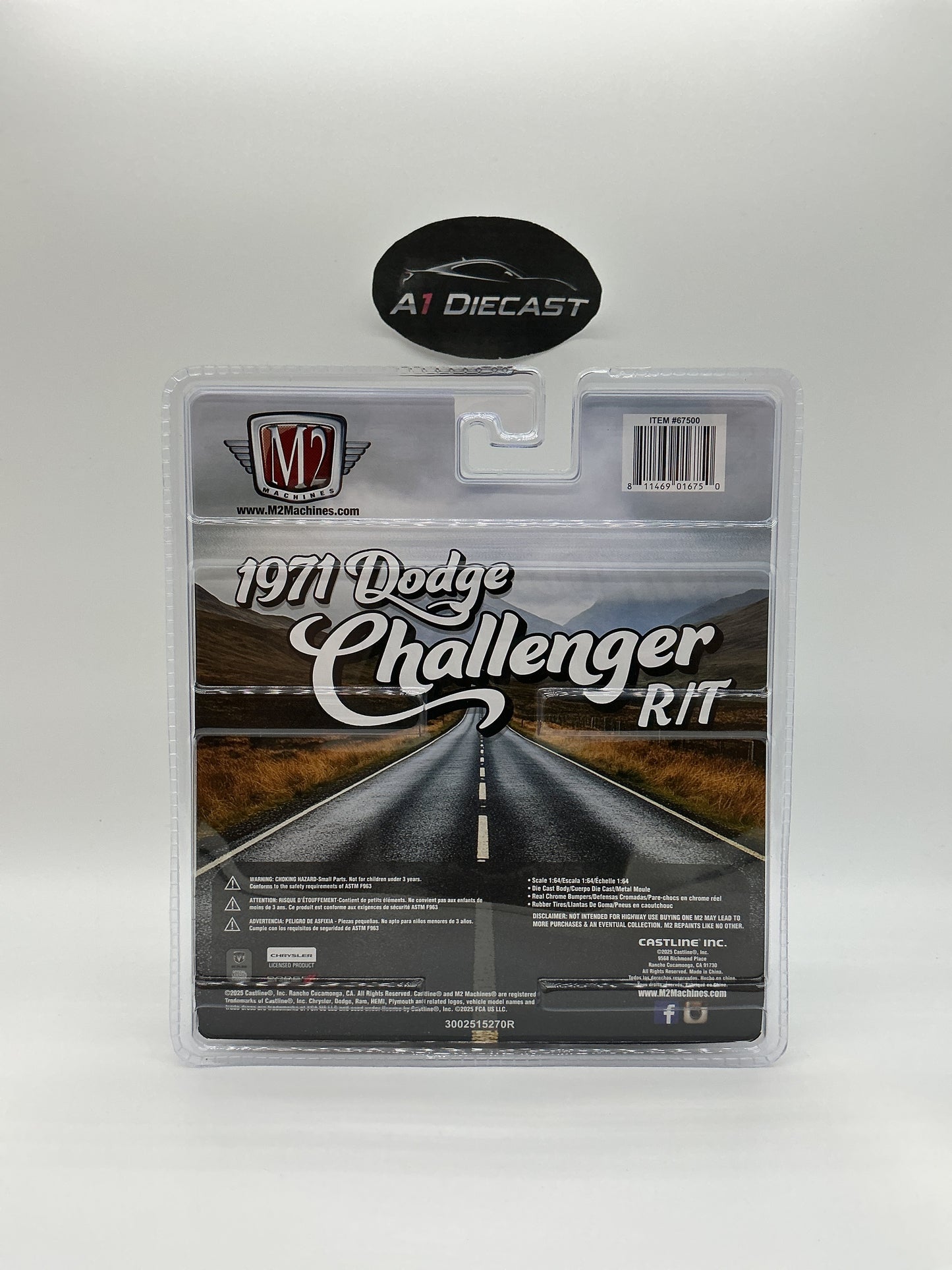 M2 Machines Diorama 1971 Dodge Challenger R/T