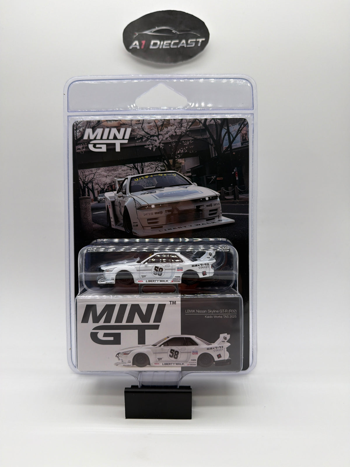Mini GT Nissan Skyline GT-R (R32) Kaido Works TAS 2025 MGT01217-BL - 1217