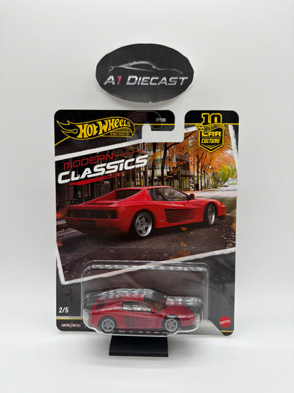 Hot Wheels Premium Car Culture Ferrari Testarossa Modern Classics