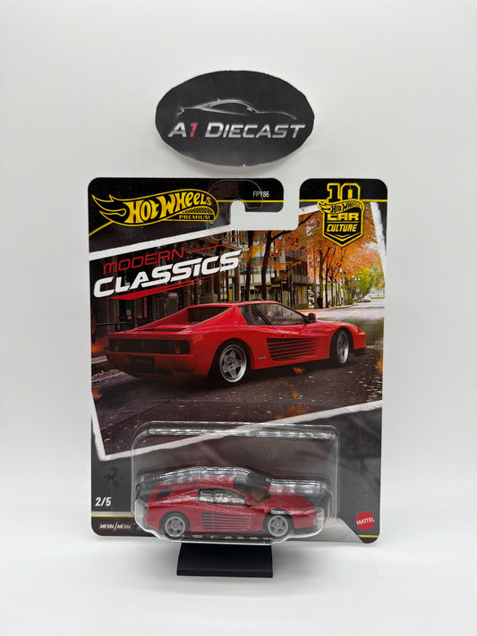 Hot Wheels Premium Car Culture Ferrari Testarossa Modern Classics