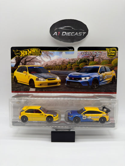 Hot Wheels Premium Car Culture Spoon ‘99 Honda Civic Type R (EK9) & Honda Civic Type R