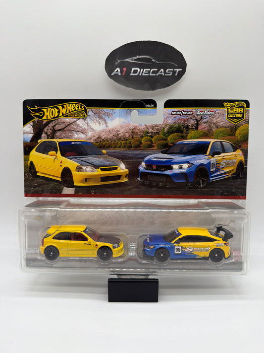 Hot Wheels Premium Car Culture Spoon ‘99 Honda Civic Type R (EK9) & Honda Civic Type R