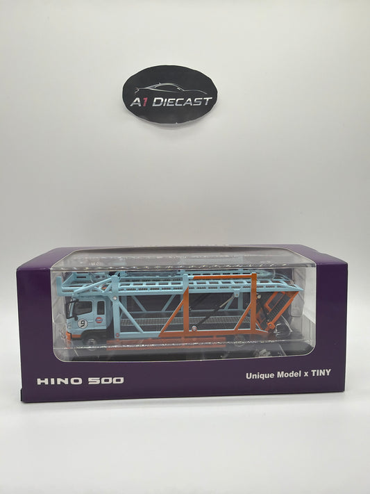 Unique Models x Tiny Hino 500 Car Transporter Gulf