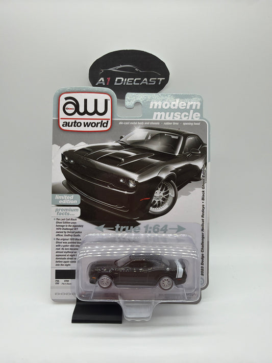 Auto World Premium 2023 Dodge Challenger Hellcat Redey • Black Ghost Edition