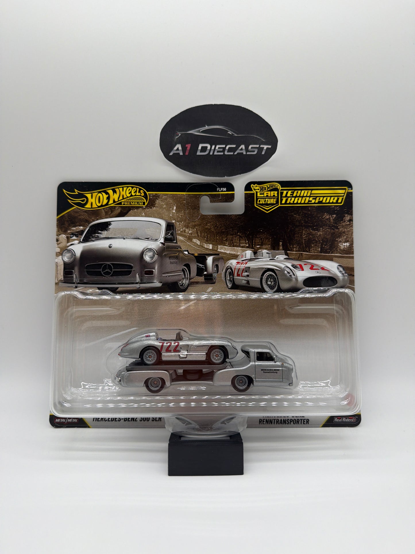 Hot Wheels Premium Car Culture Team Transport Mercedes-Benz 300 SLR & Mercedes-Benz Renntransporter