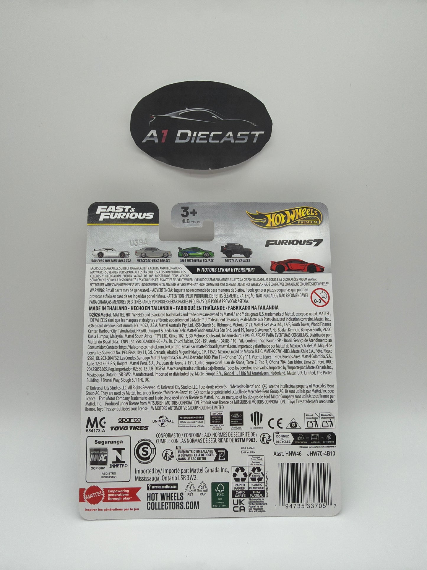 Hot Wheels Premium Fast & Furious W Motor Lykan Hypersport