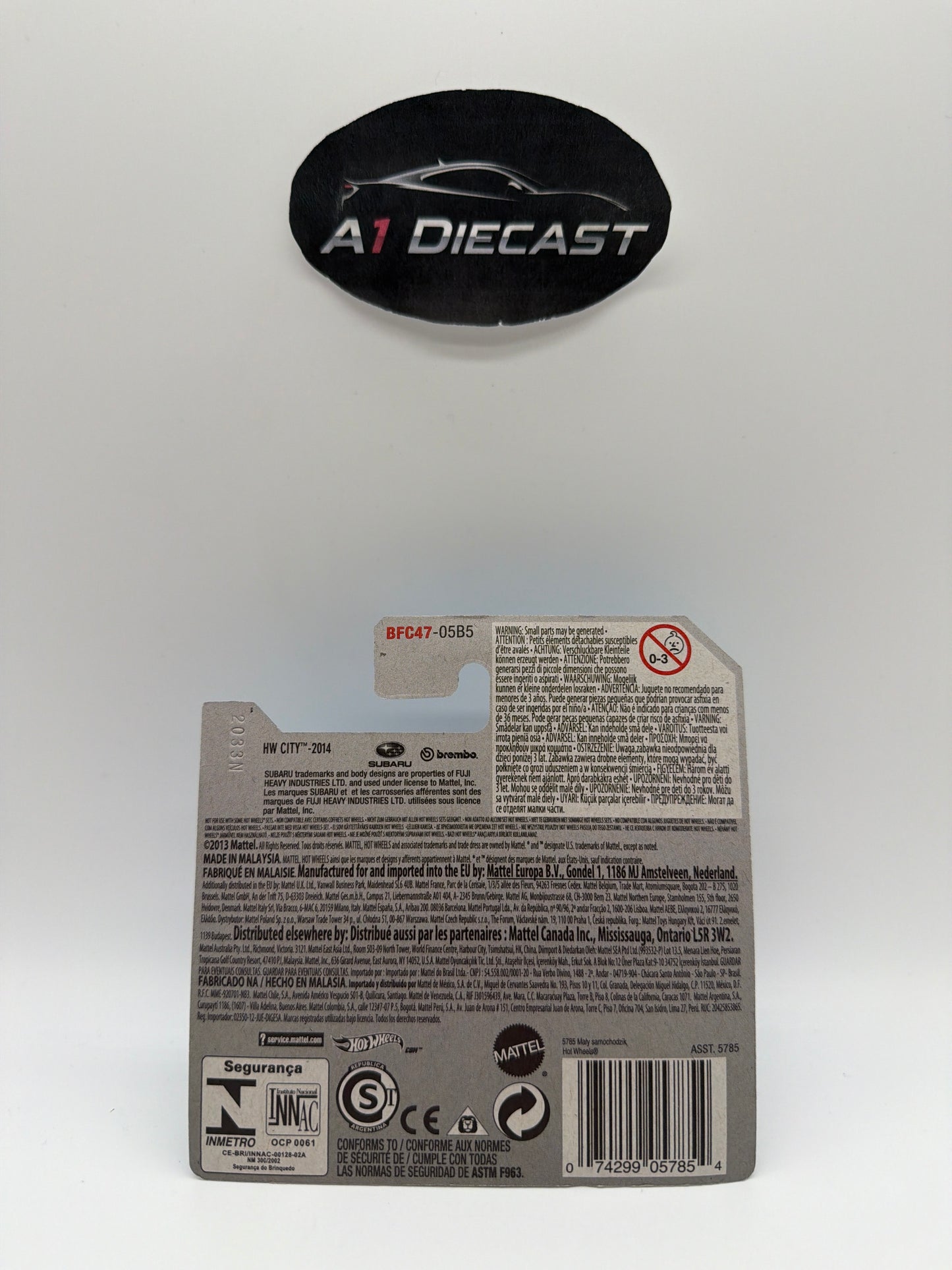 Hot Wheels Subaru WRX STI Treasure Hunt Short Card