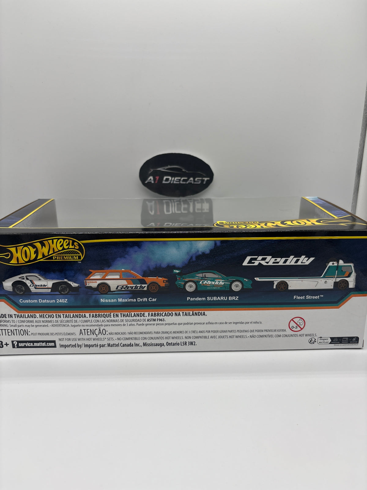 Hot Wheels Premium Fleet Street, Pandem Subaru BRZ, Nissan Maxima Drift Car & Custom Datsun 240Z