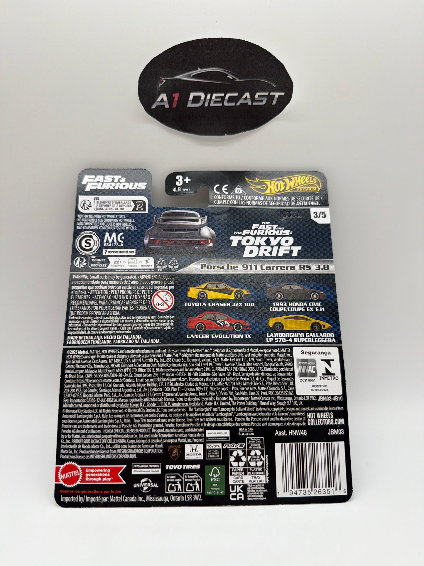 Hot Wheels Premium Fast & Furious Porsche 911 Carrera RS 3.8