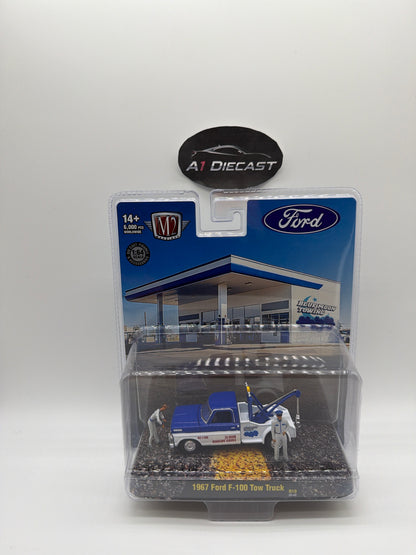 M2 Machines Diorama 1967 Ford F-100 Tow Truck
