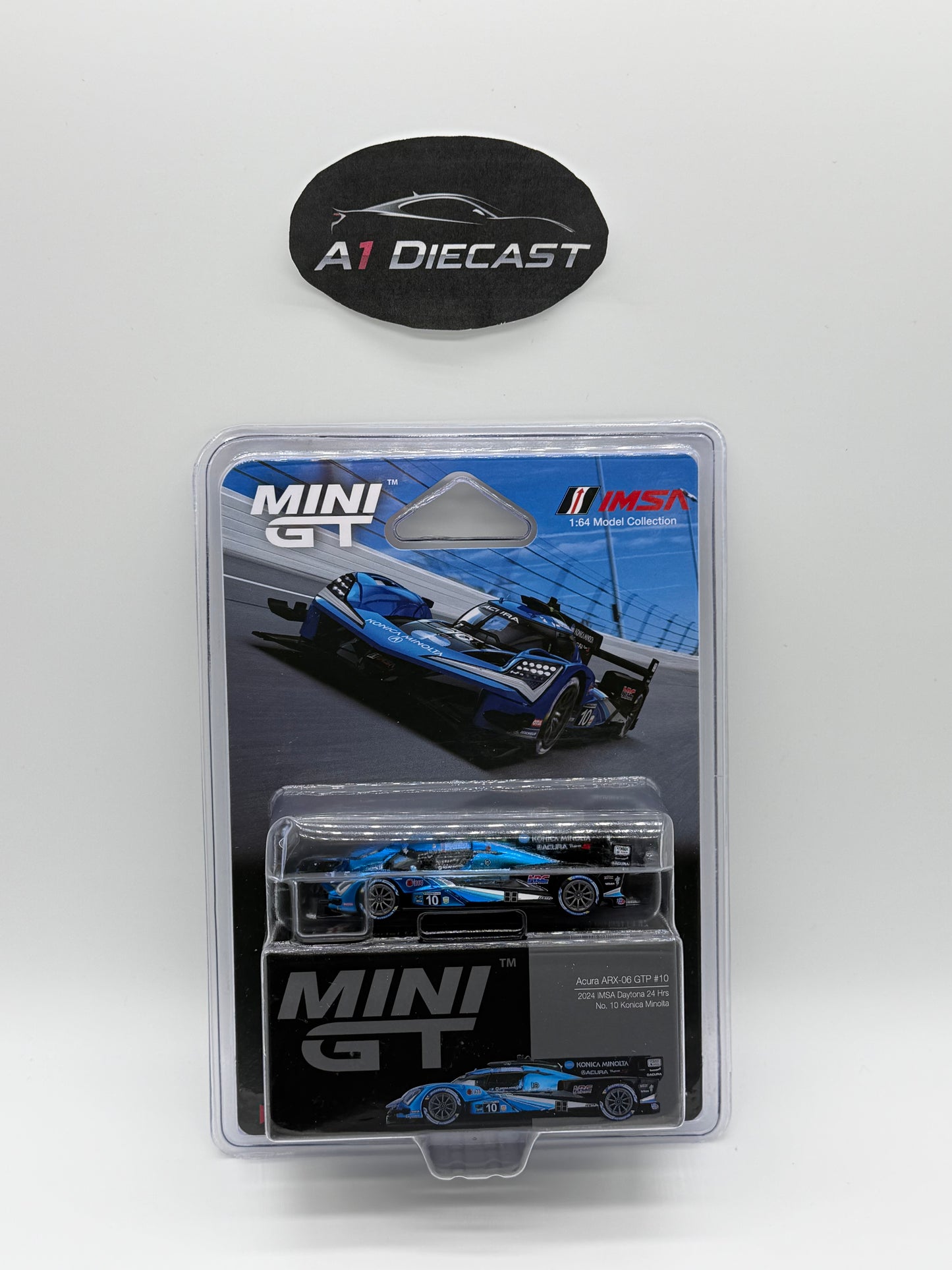 Mini GT Acura ARX-06 GTP #10 2024 IMSA Daytona 24 Hrs No. 10 Konica Minolta   MGT01056-BL
