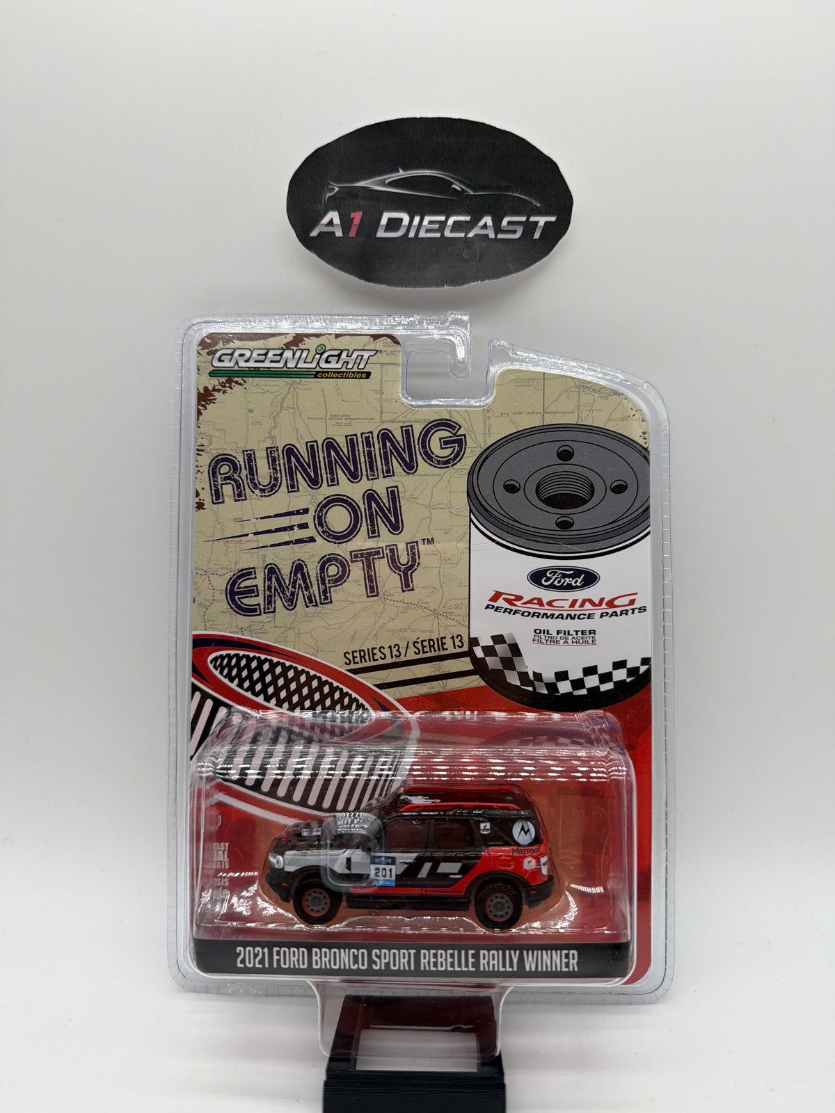 Greenlight Running on empty 2021 Ford Bronco Sport Rebelle Rally Winner