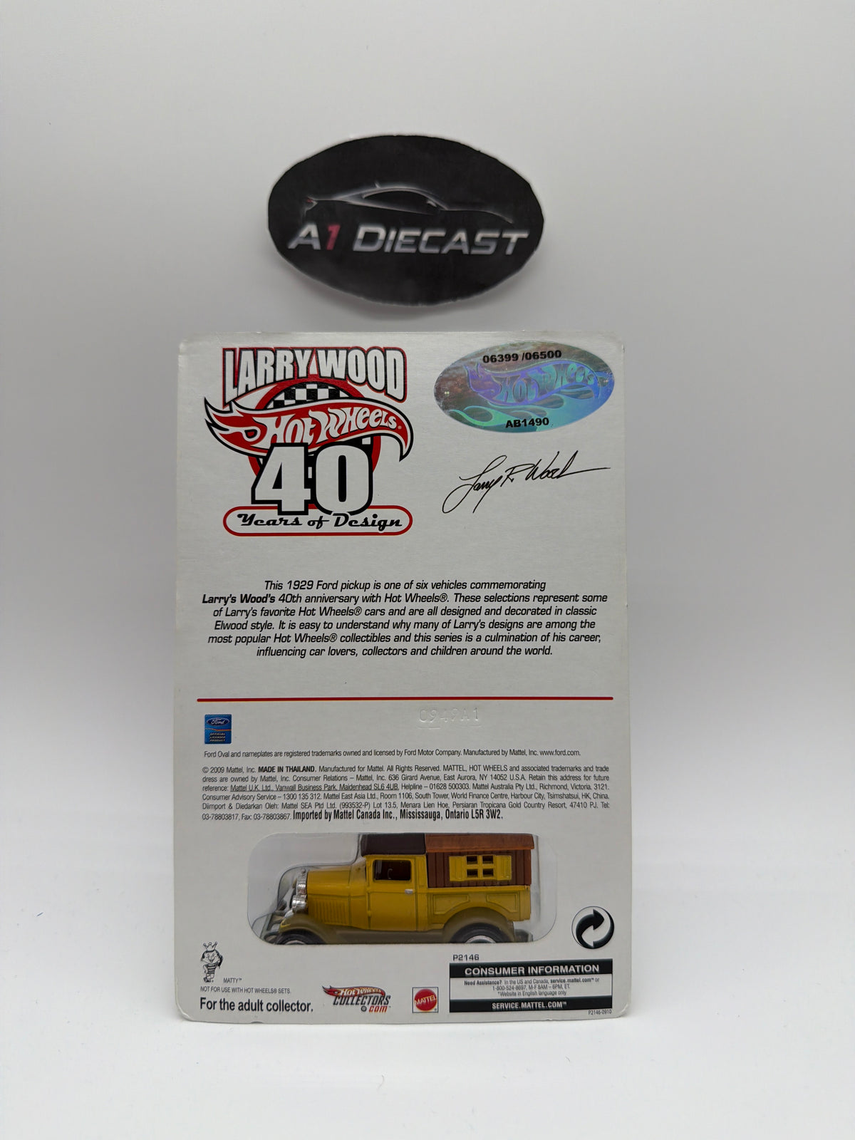 Hot Wheels Larry Woods 40 Years of Design 1929 Ford Pickup