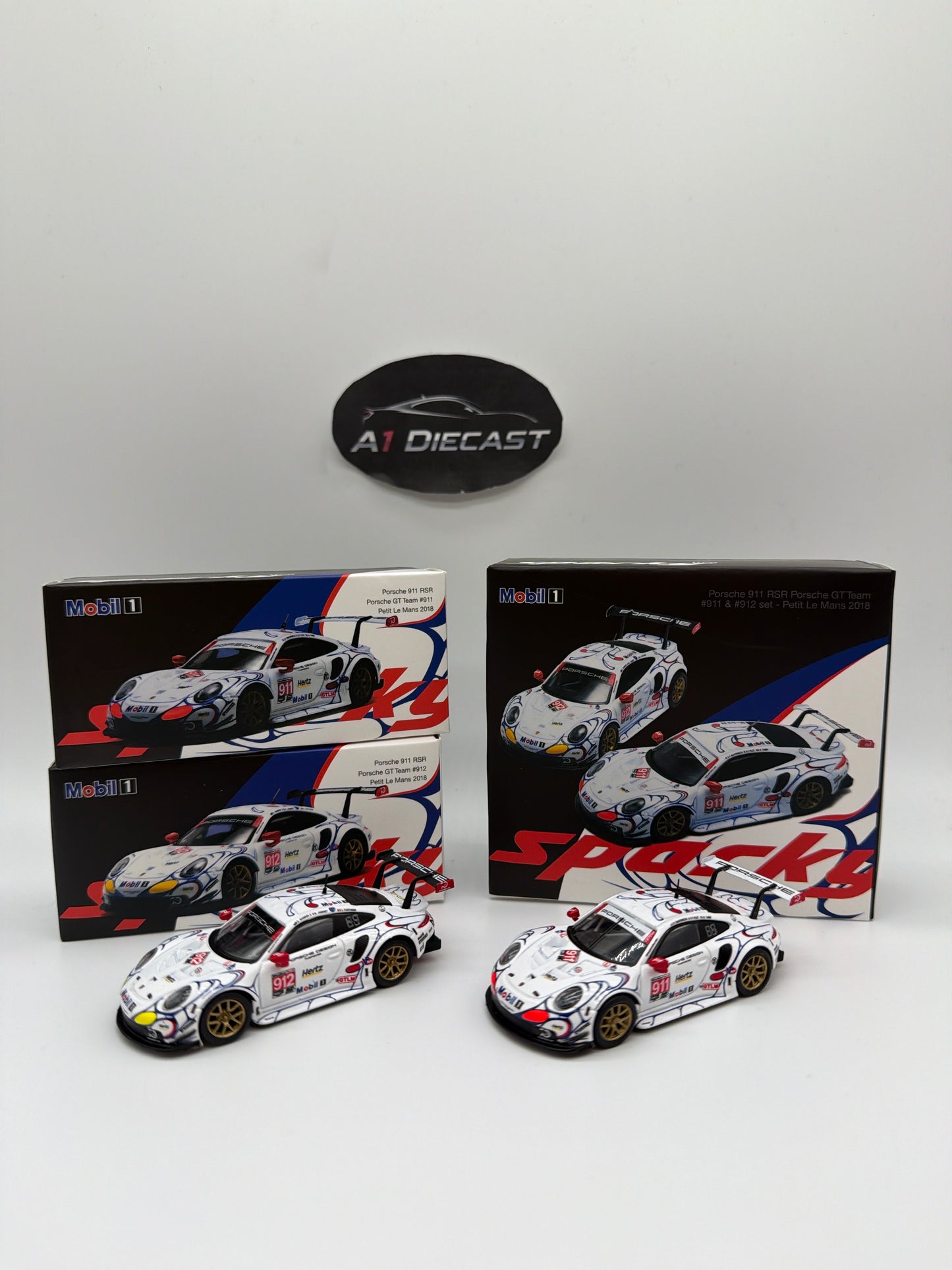 Sparky Porsche 911 RSR Porsche GT Team #911 & #912 Set - Petit Le Mans 2018