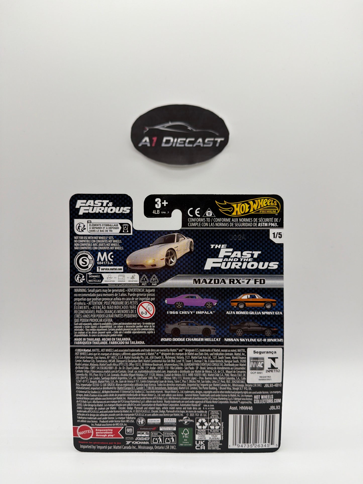 Hot Wheels Premium Fast & Furious Mazda RX-7 FD