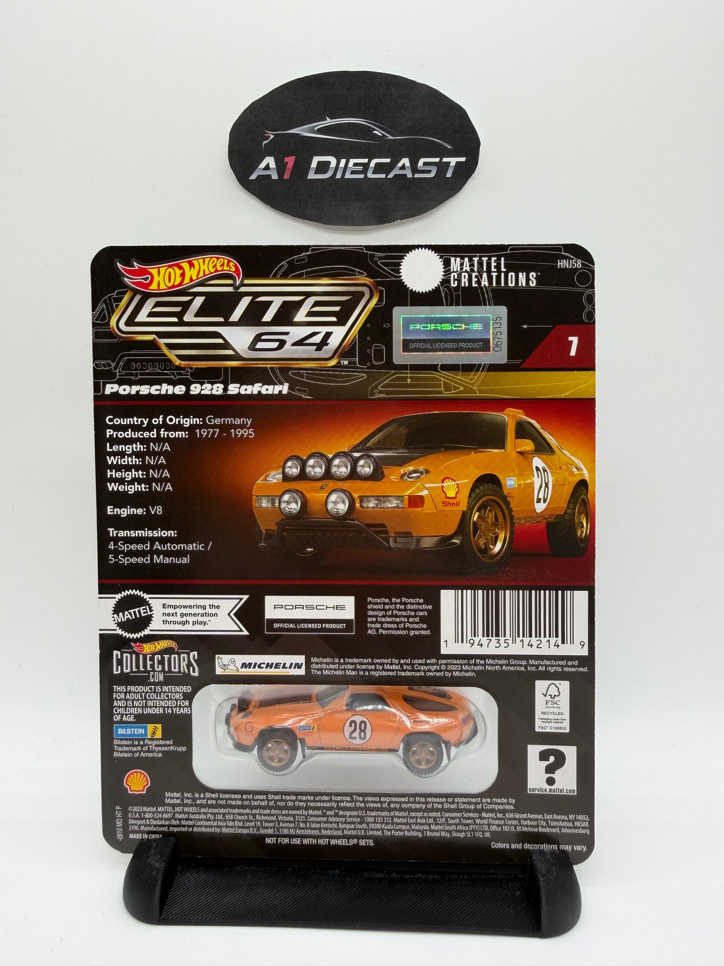 Hot Wheels Elite 64 Porsche 928 Safari