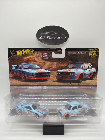 Hot Wheels Premium Car Culture Lancia Rally 037 & Fiat 131 Abarth