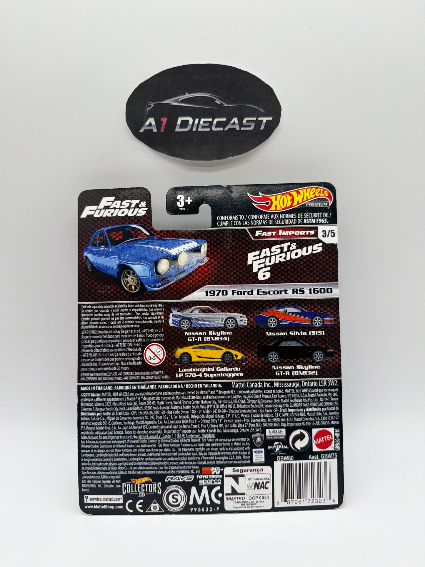 Hot Wheels Premium Fast & Furious 1970 Ford Escort RS 1600
