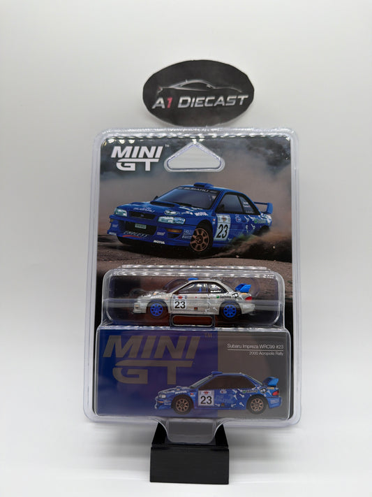 Mini GT Subaru Impressa WRC99 #23 2000 Acropolis Rally MGT // 1078 Chase
