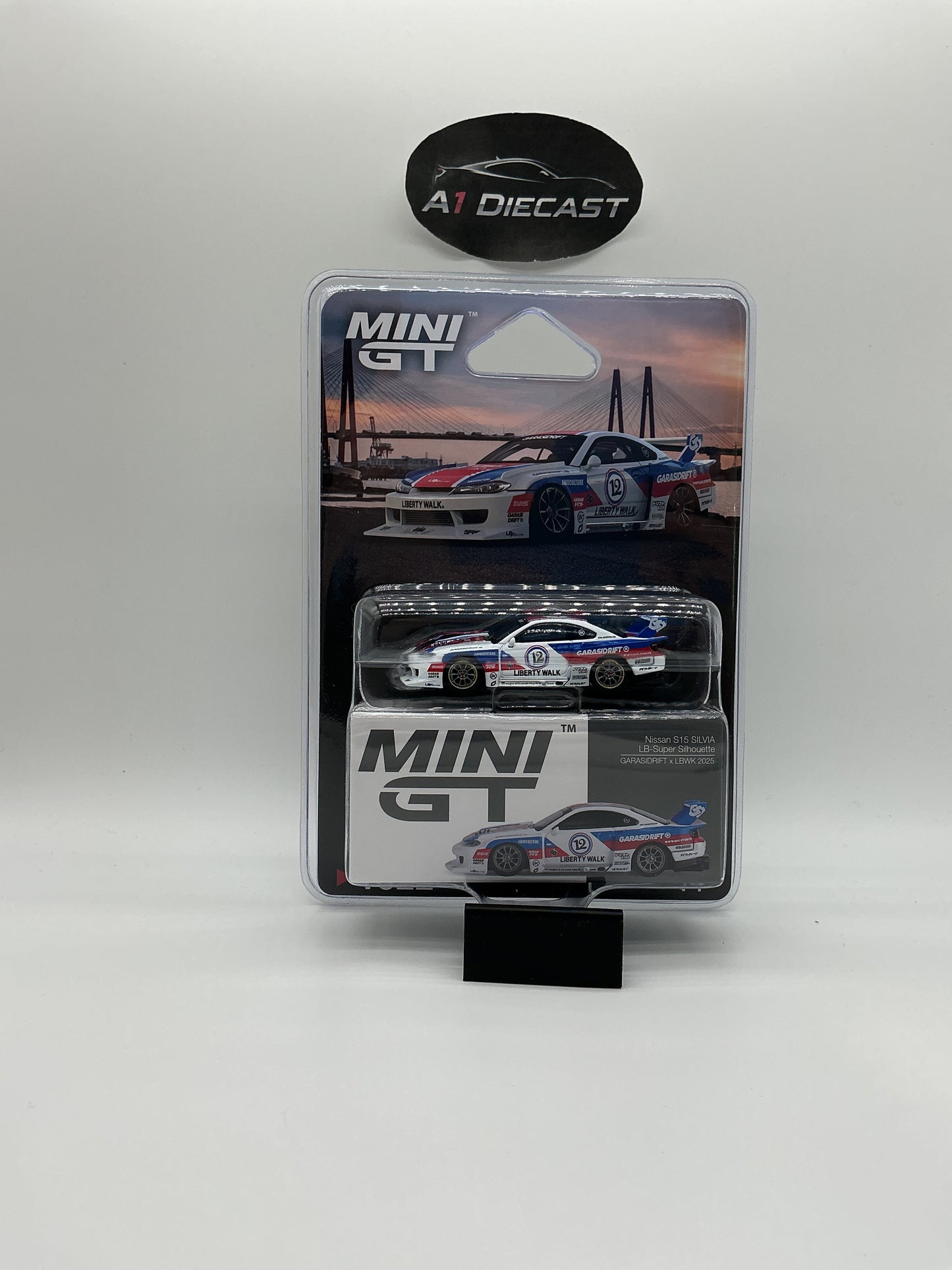 Mini GT Nissan S15 Silvia LB-Super Silhouette Garasidrift LBWK 2025 MGT01022-BL - 1022
