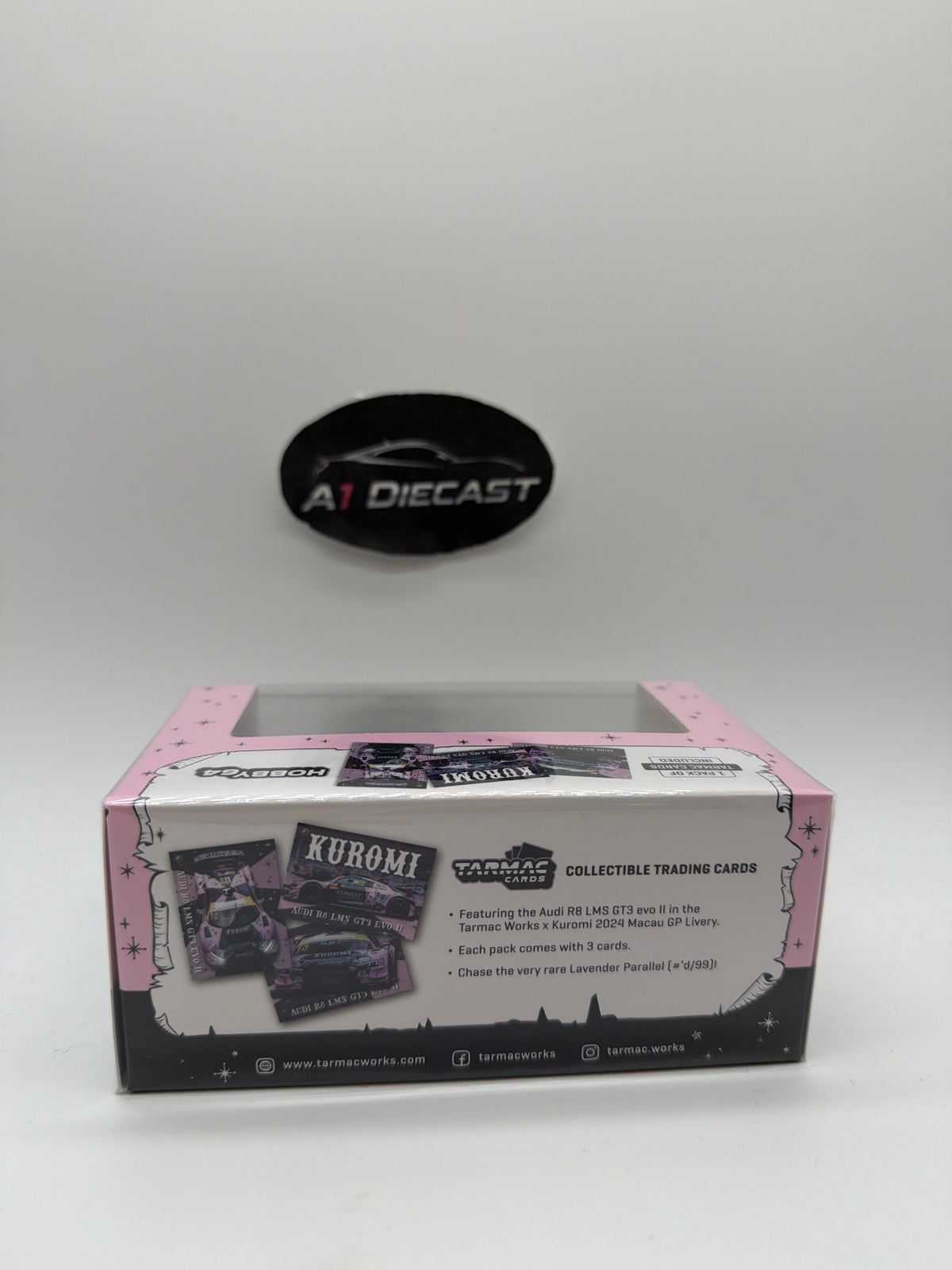 Tarmac Hobby 64 Audi R8 LMS GT3 Evo II Macau GT Cup - FIA GT World Cup with Pack of Cards