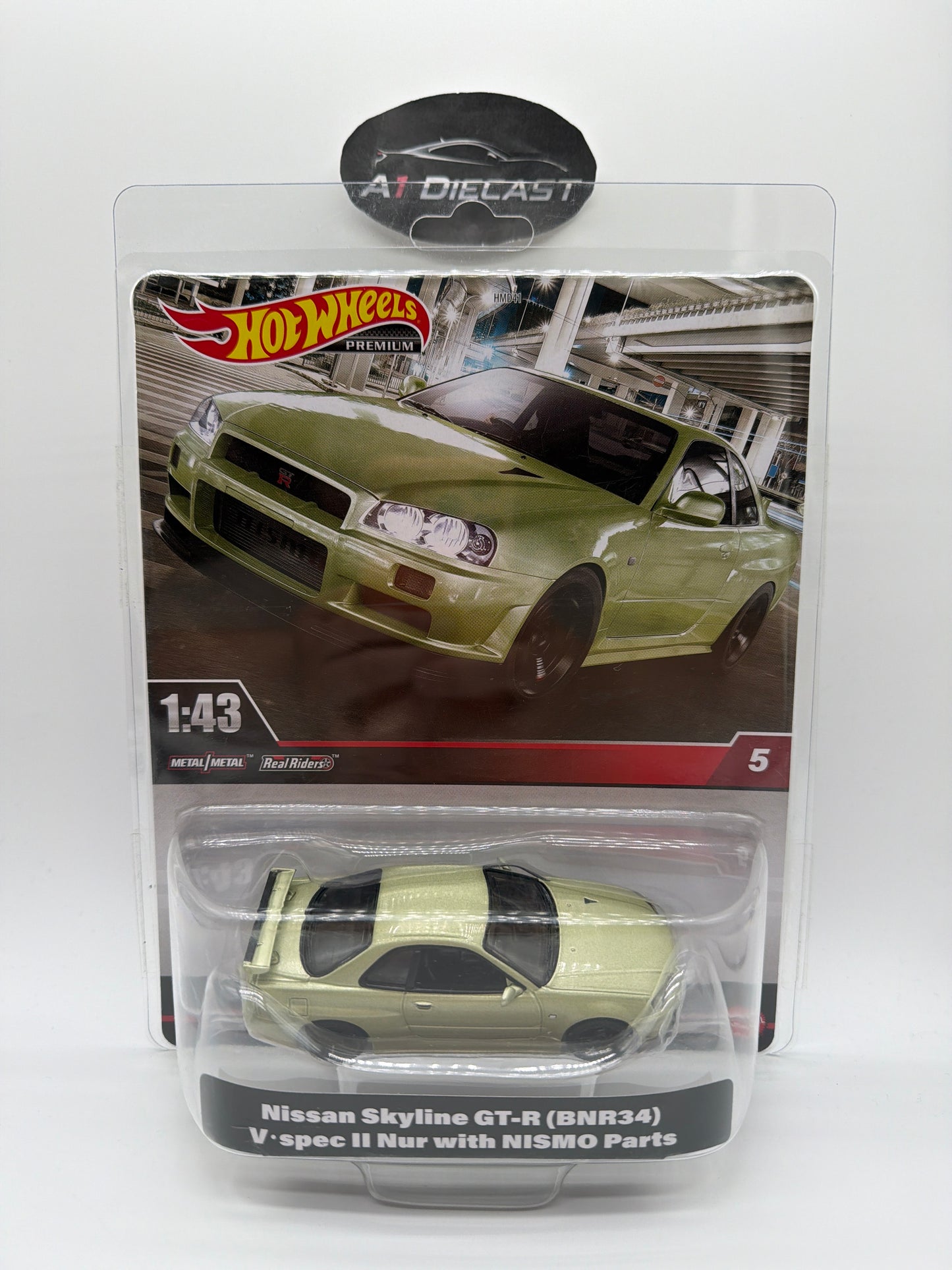 Hot Wheels Premium 1:43 Nissan Skyline GT-R (BNR34)