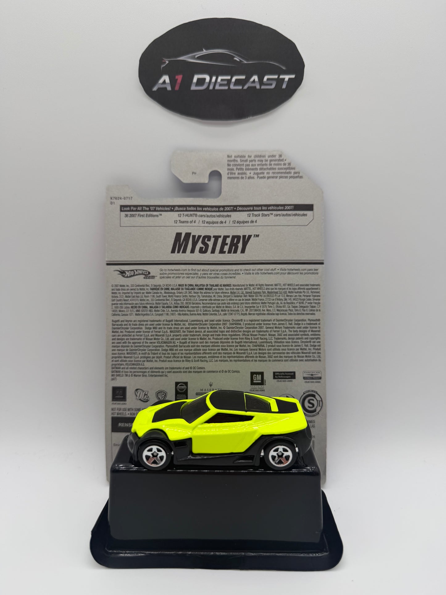 Hot Wheels Mystery Symbollc Neon Yellow