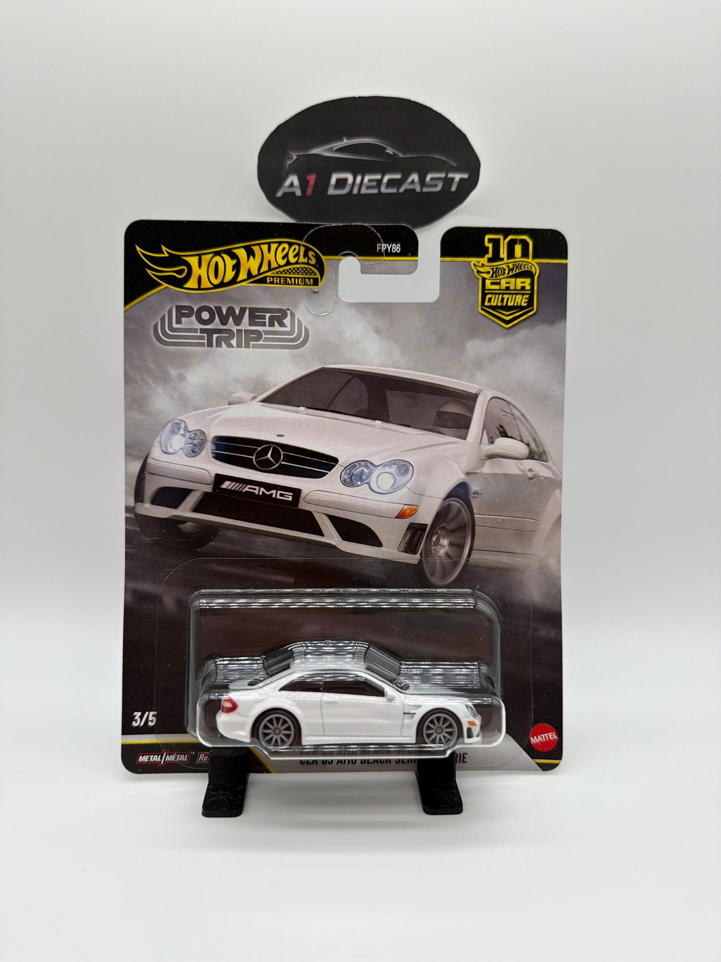 Hot Wheels Premium Car Culture 2008 Mercedes-Benz CLK 63 AMG Black Series/Série