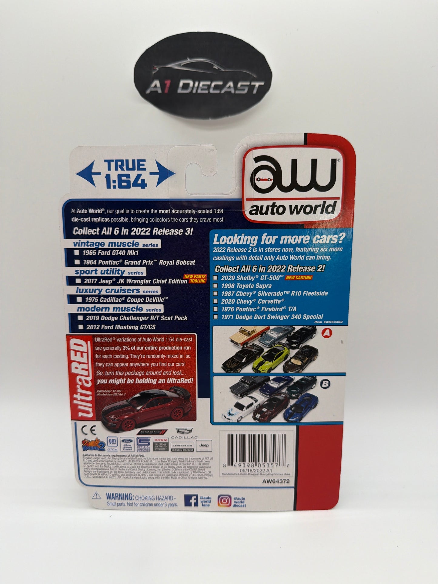 Auto World Premium 1965 Ford GT40 Mk1 Chase
